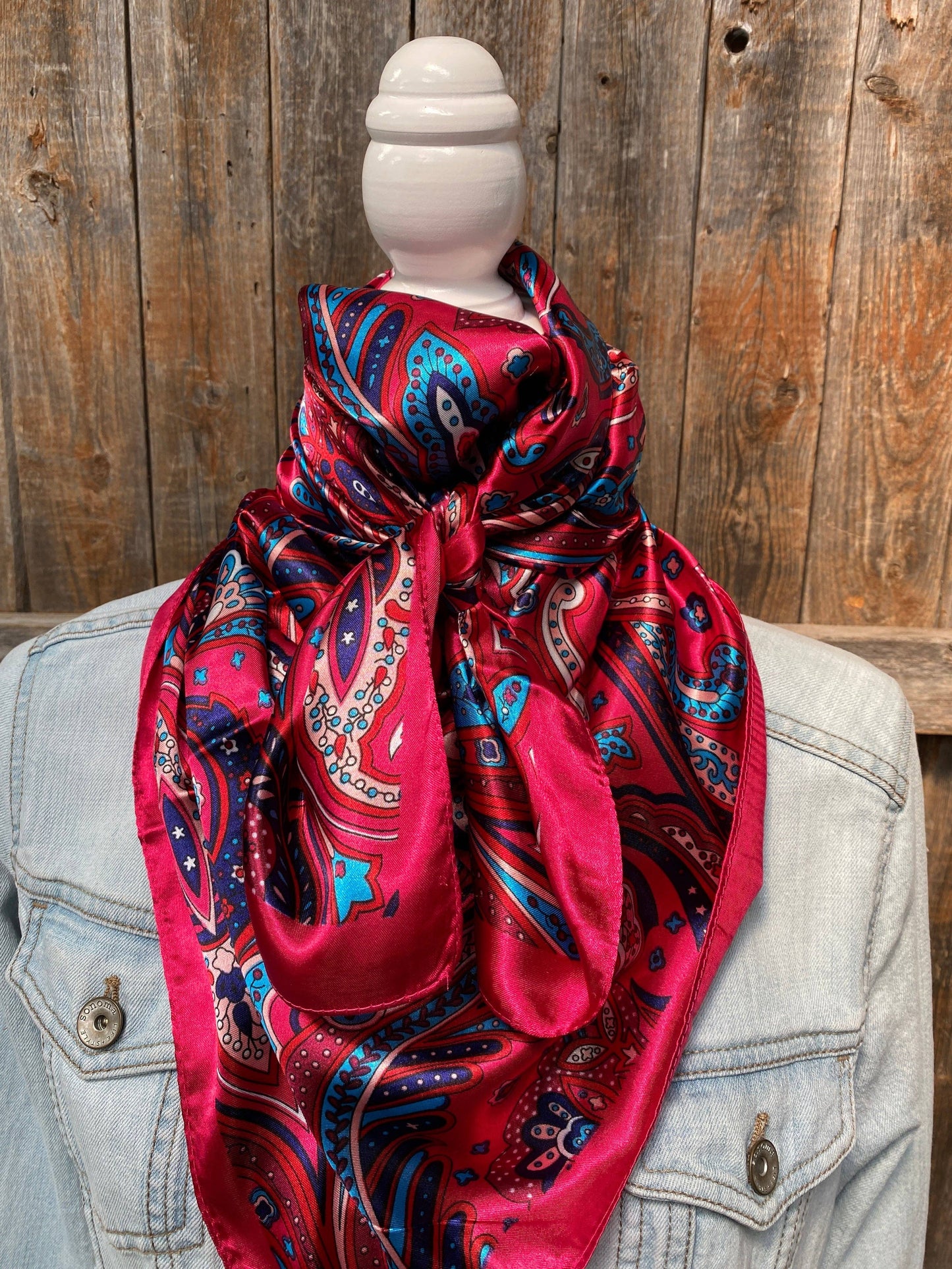 35X35" Pink Hippie Paisley Wild Rag/Scarf WR904