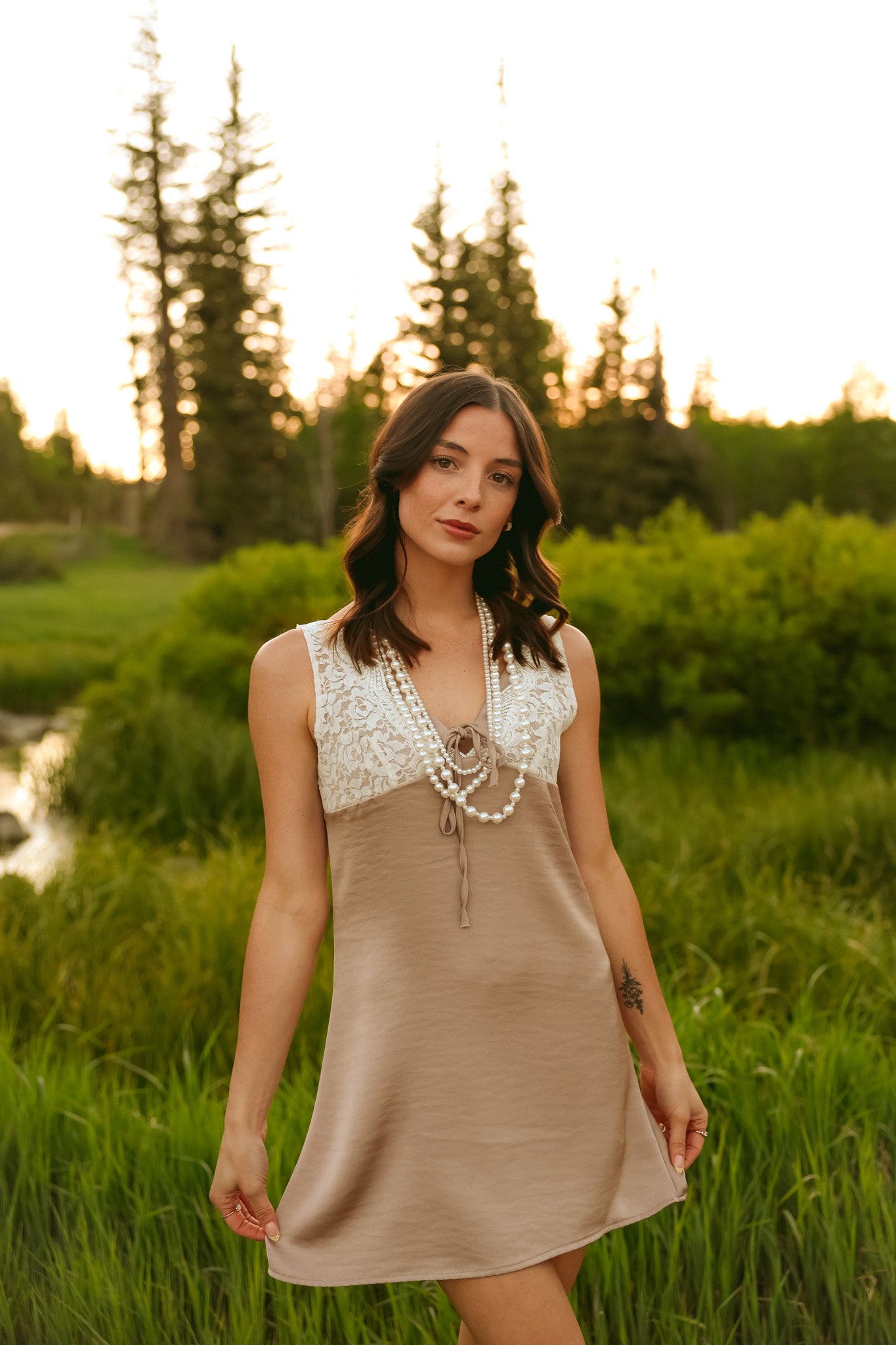 Mocha Western Desert Romance Dress