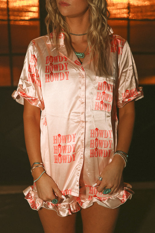 Pink Howdy Pajama Set
