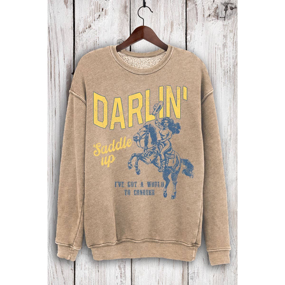 DARLIN SADDLE UP MINERAL SWEATSHIRTS