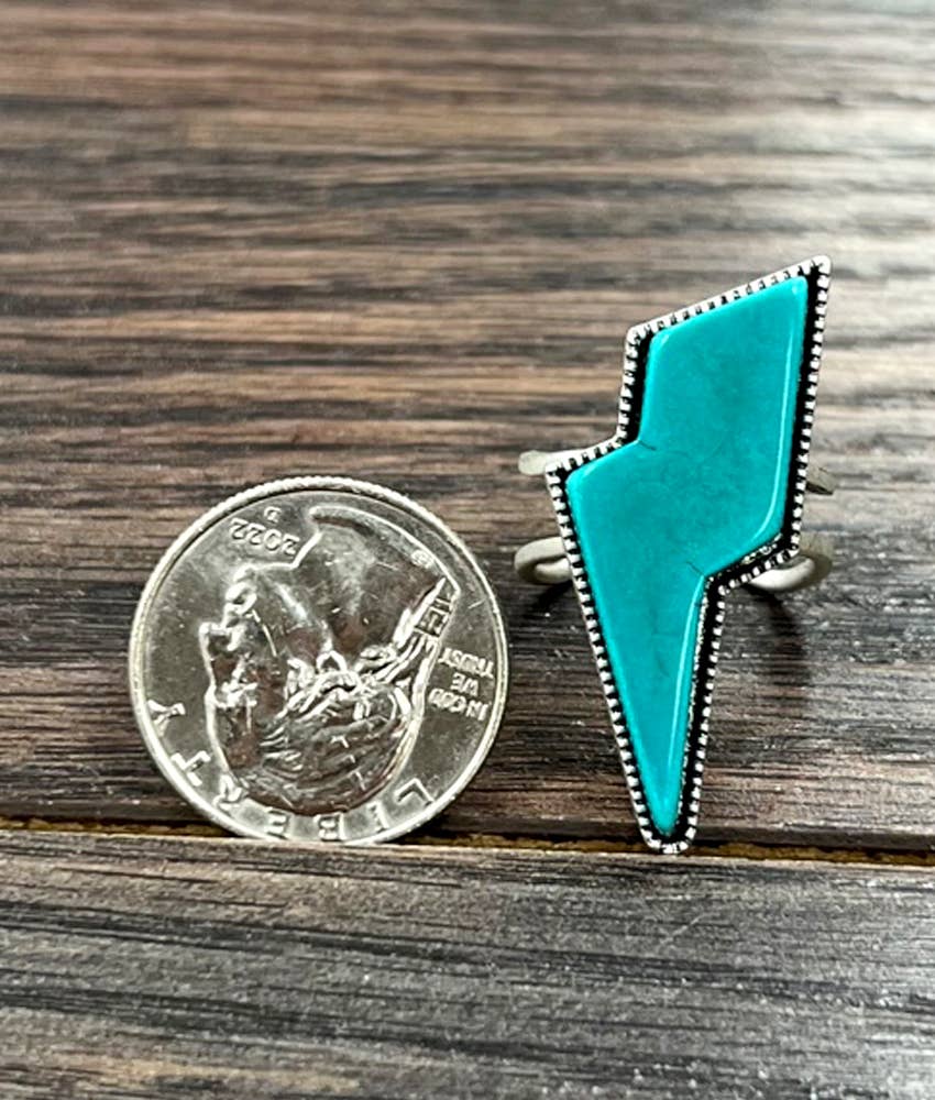 Bolt Turquoise Adjustable Ring