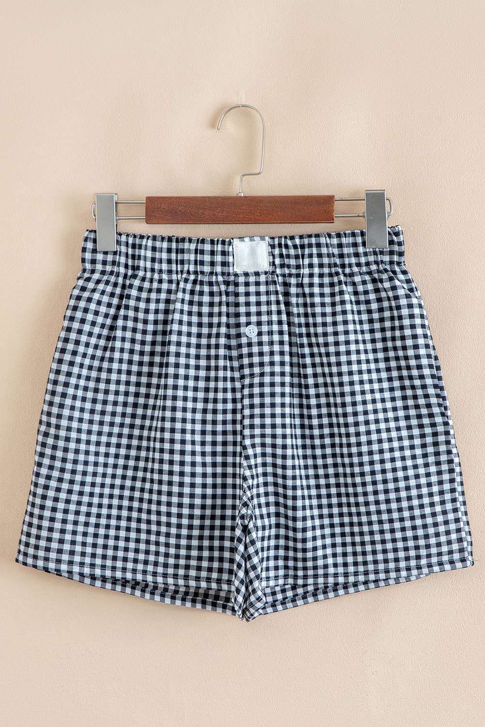 Red Plaid Gingham Printed High Waist Shorts