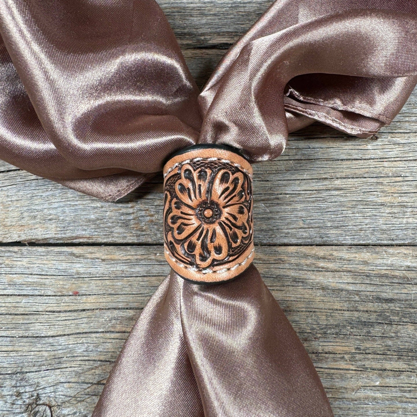 Tooled Leather Wild Rag Slides