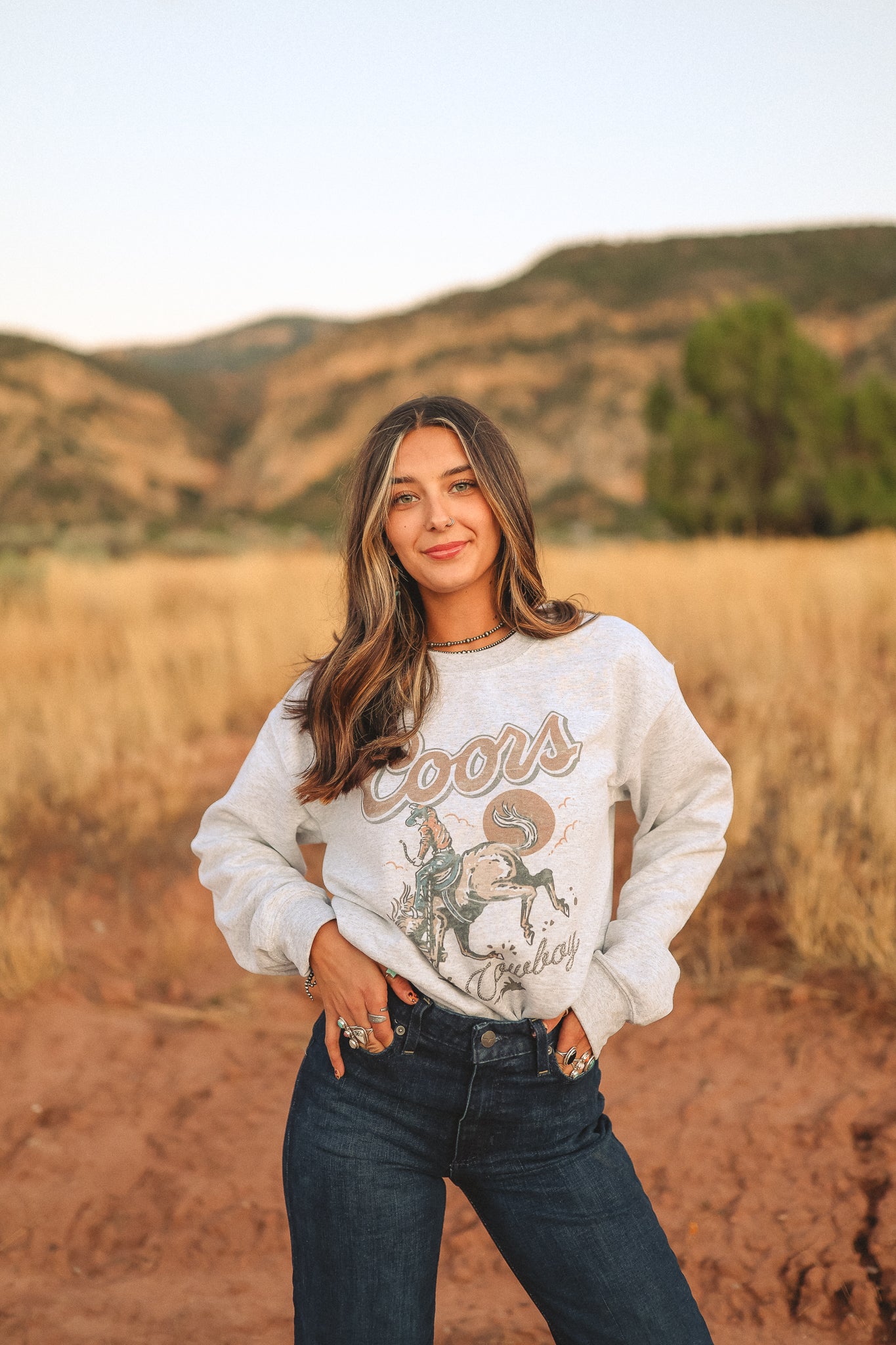 Grey Coors crewnecks