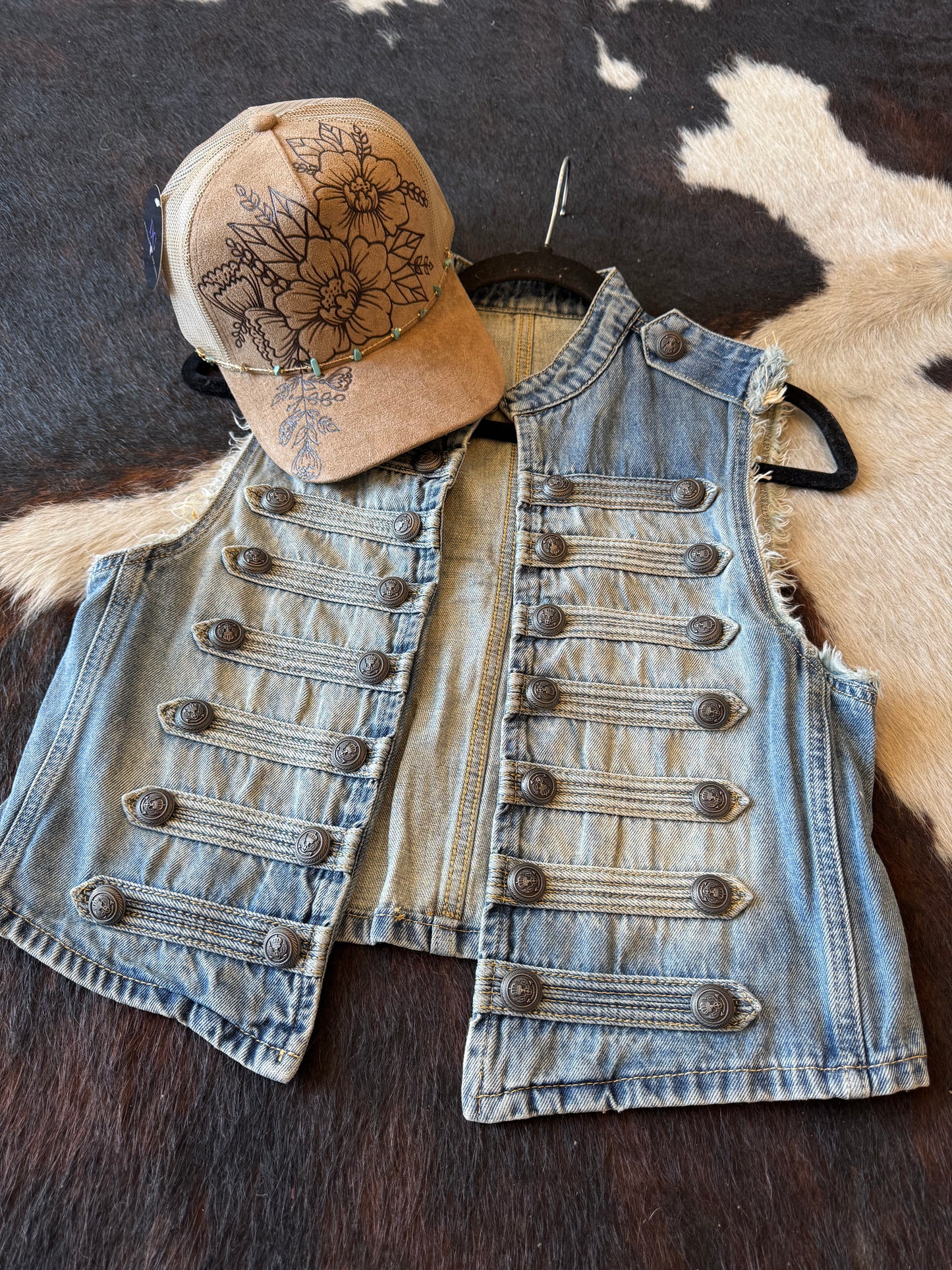 Luxury Sleeveless Denim Vest
