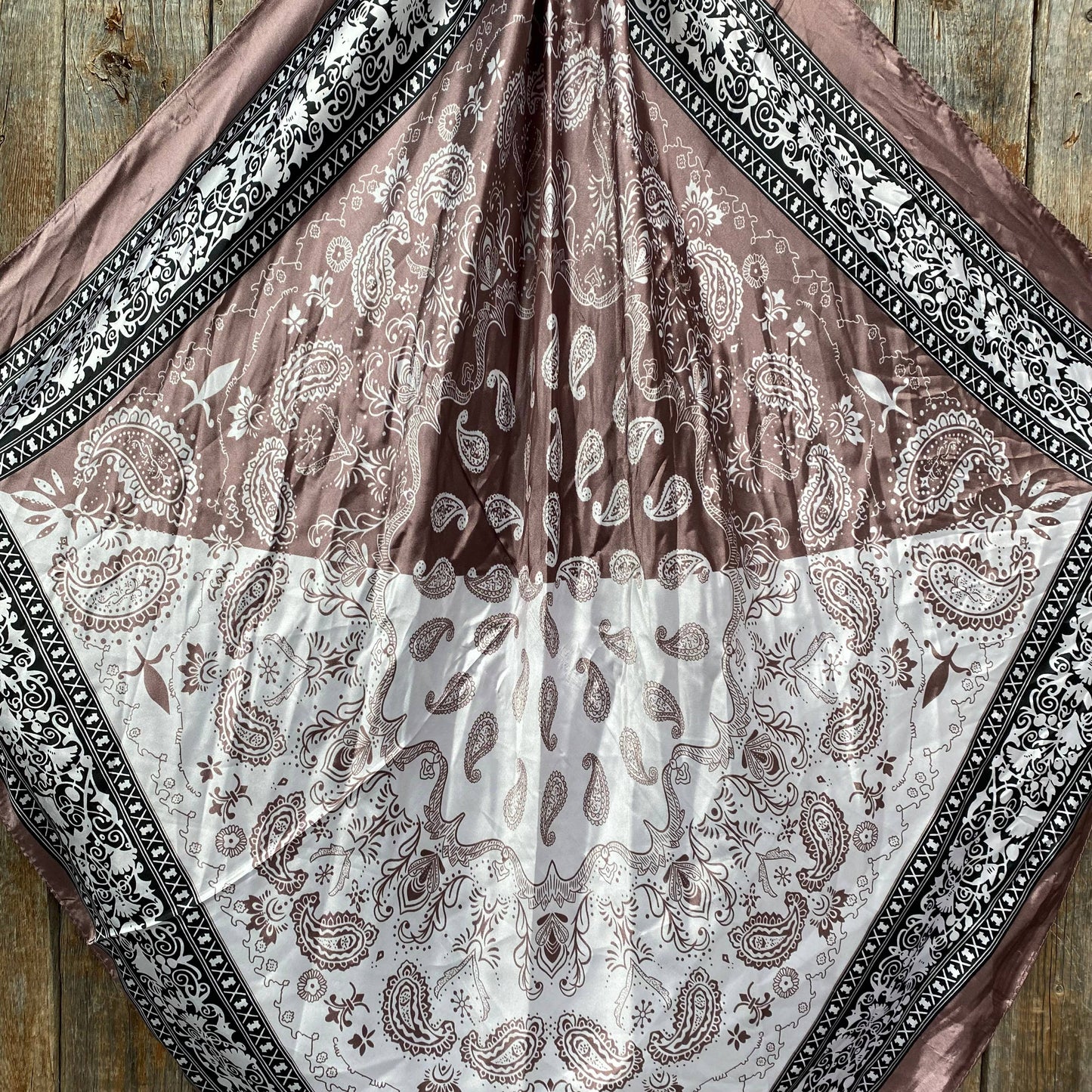 Coal Creek Brown and Black Paisley Wild Rag