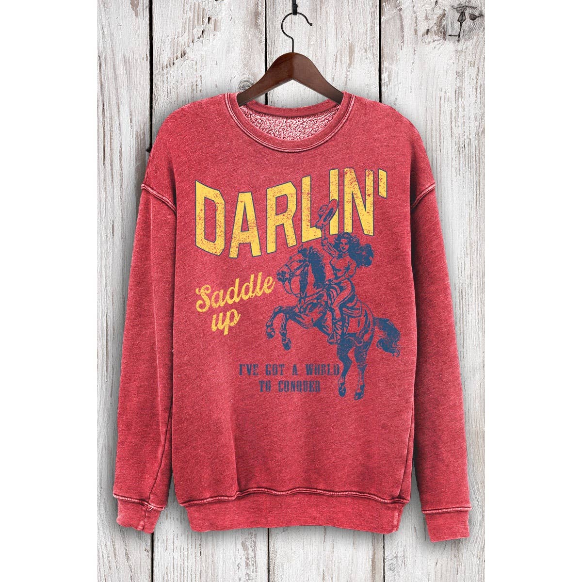 DARLIN SADDLE UP MINERAL SWEATSHIRTS