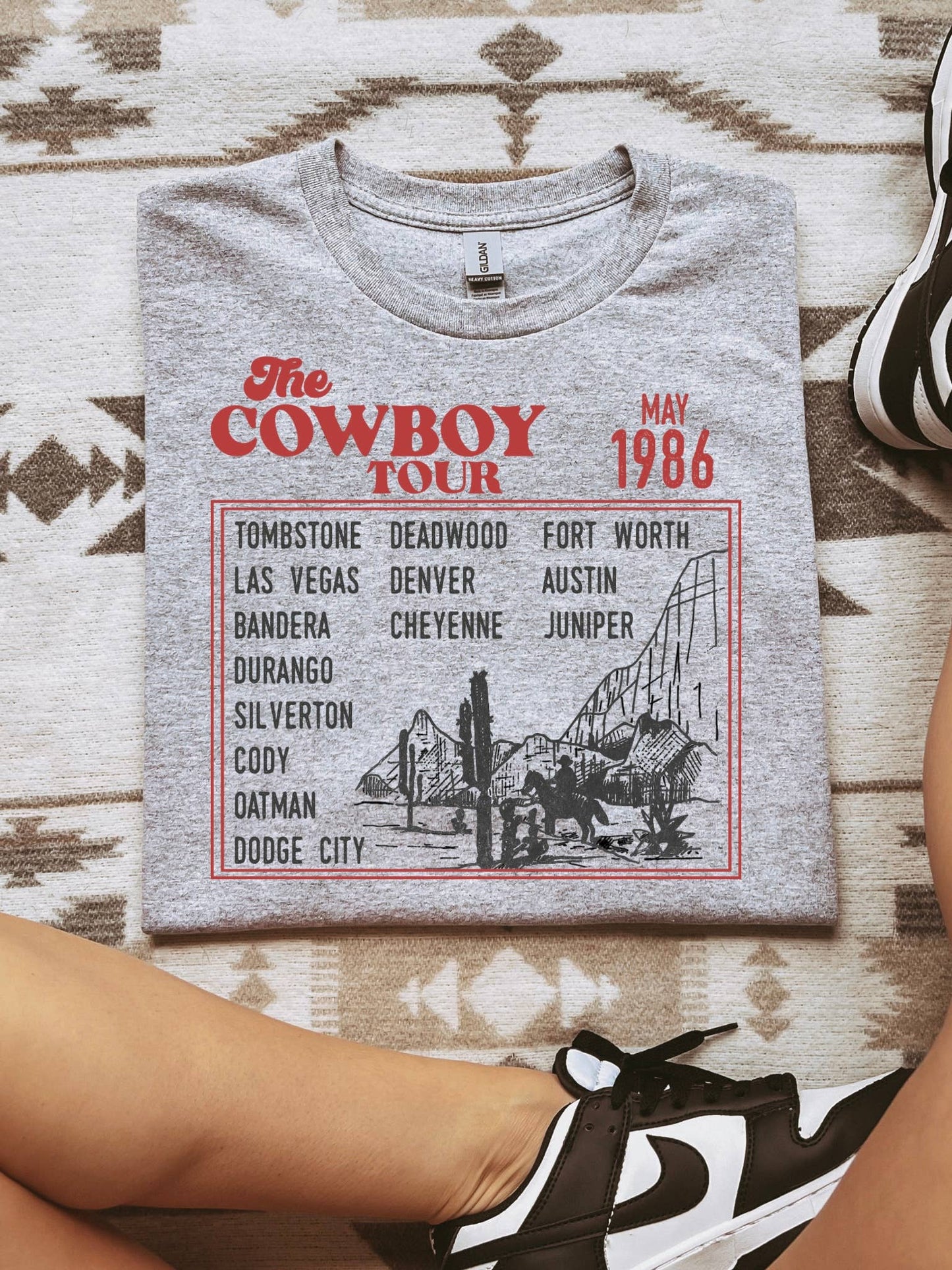 Cowboy Tour Tee or Crewneck
