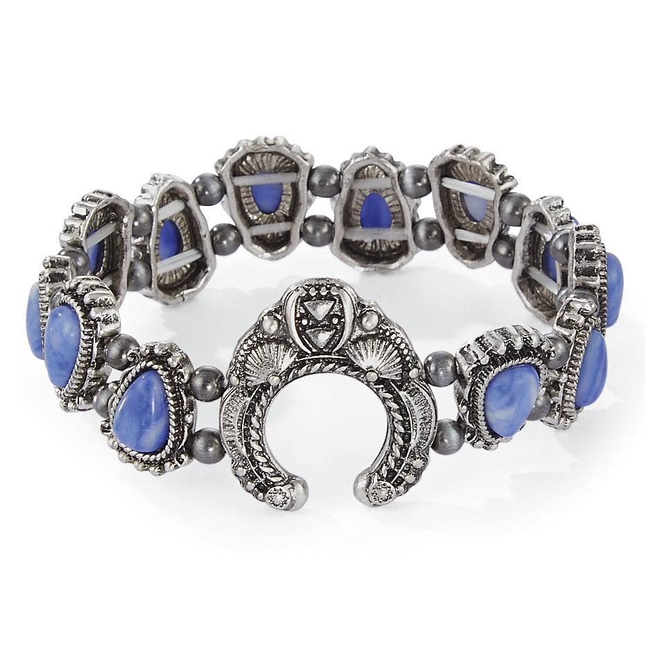 Squash Blossom Western Stretch Bracelet