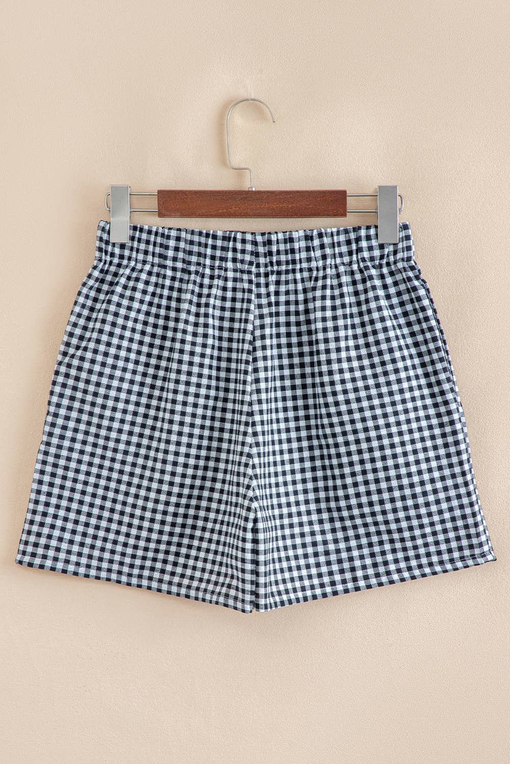 Red Plaid Gingham Printed High Waist Shorts