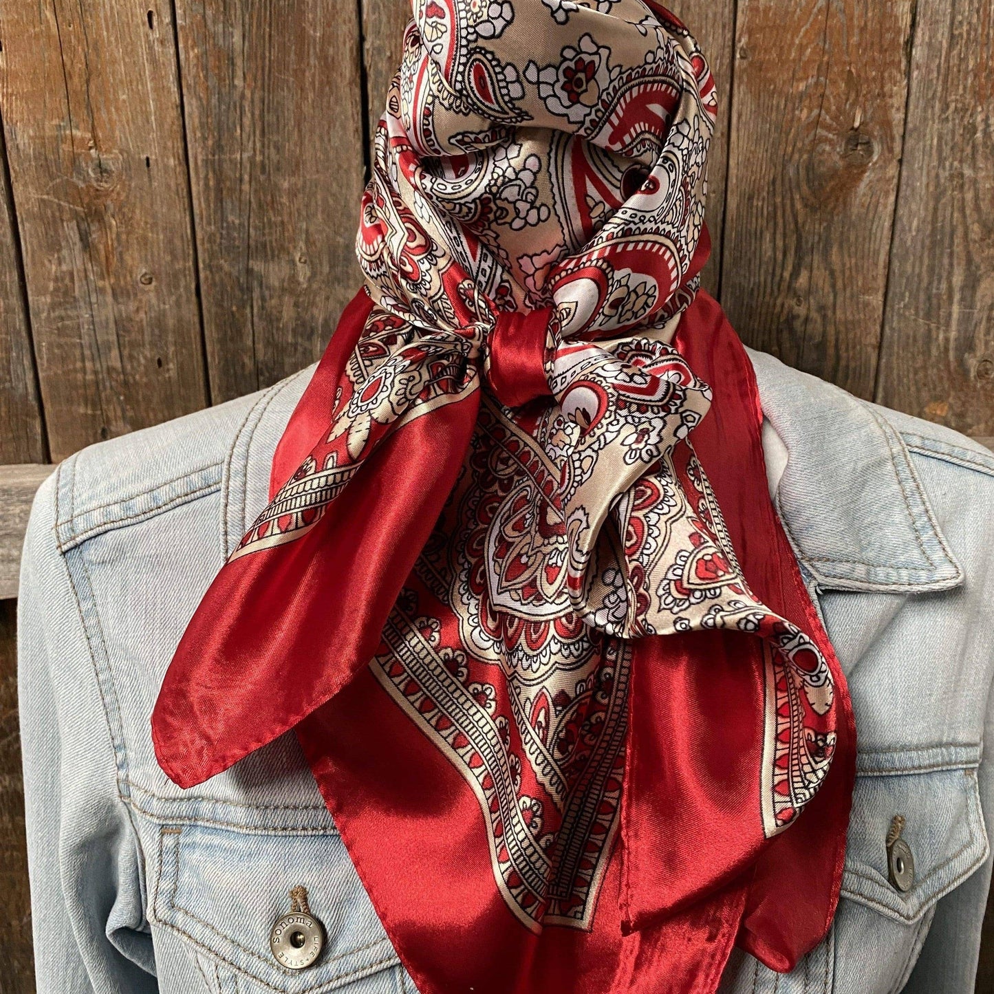 35X35" Classic Paisley Wild Rag / Scarf WR2141