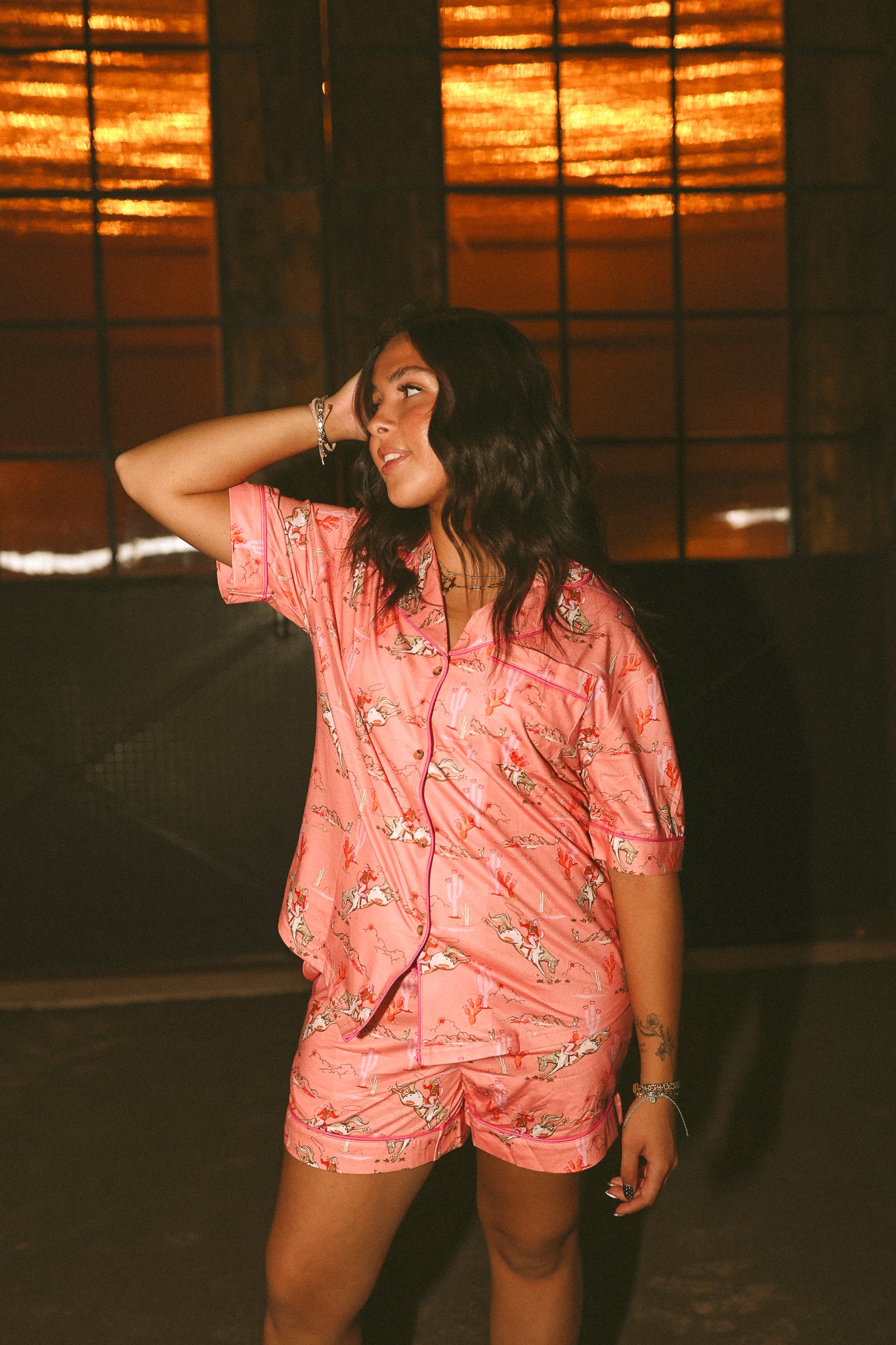 Cowgirl Country Print Pajamas Set