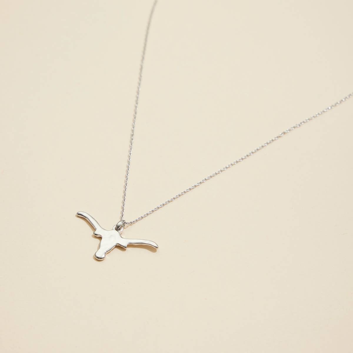 Longhorn Charm Gold Dip Short Necklace