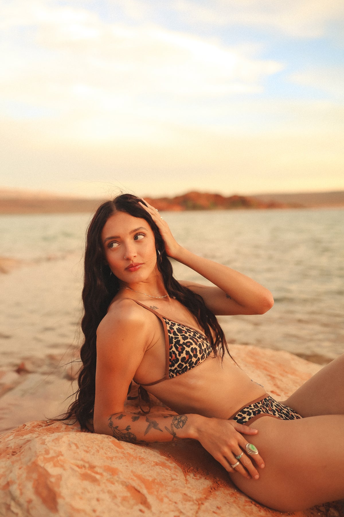 Cheetah Print Western Bikini