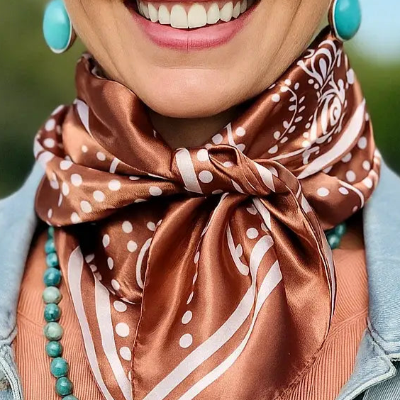 Copper Floral Paisley Wild Rag
