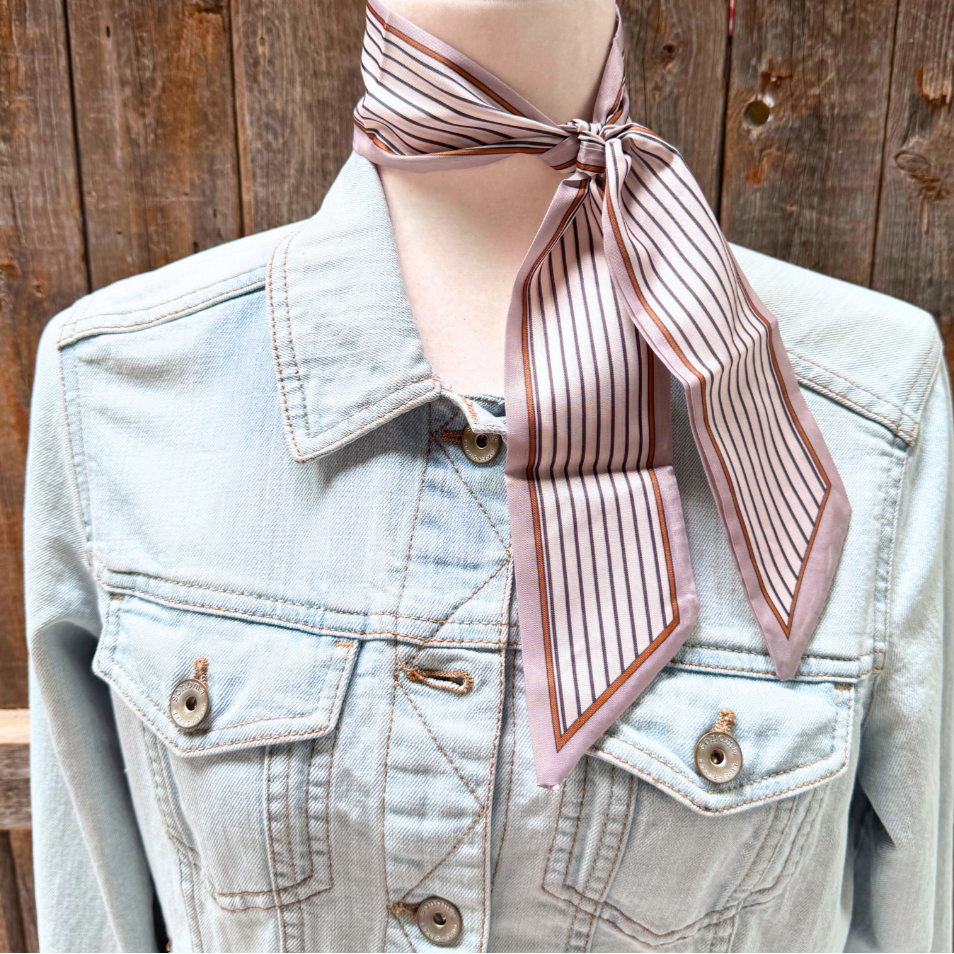 Cream and Brown stripped Twilly