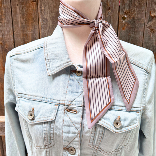 Cream and Brown stripped Twilly