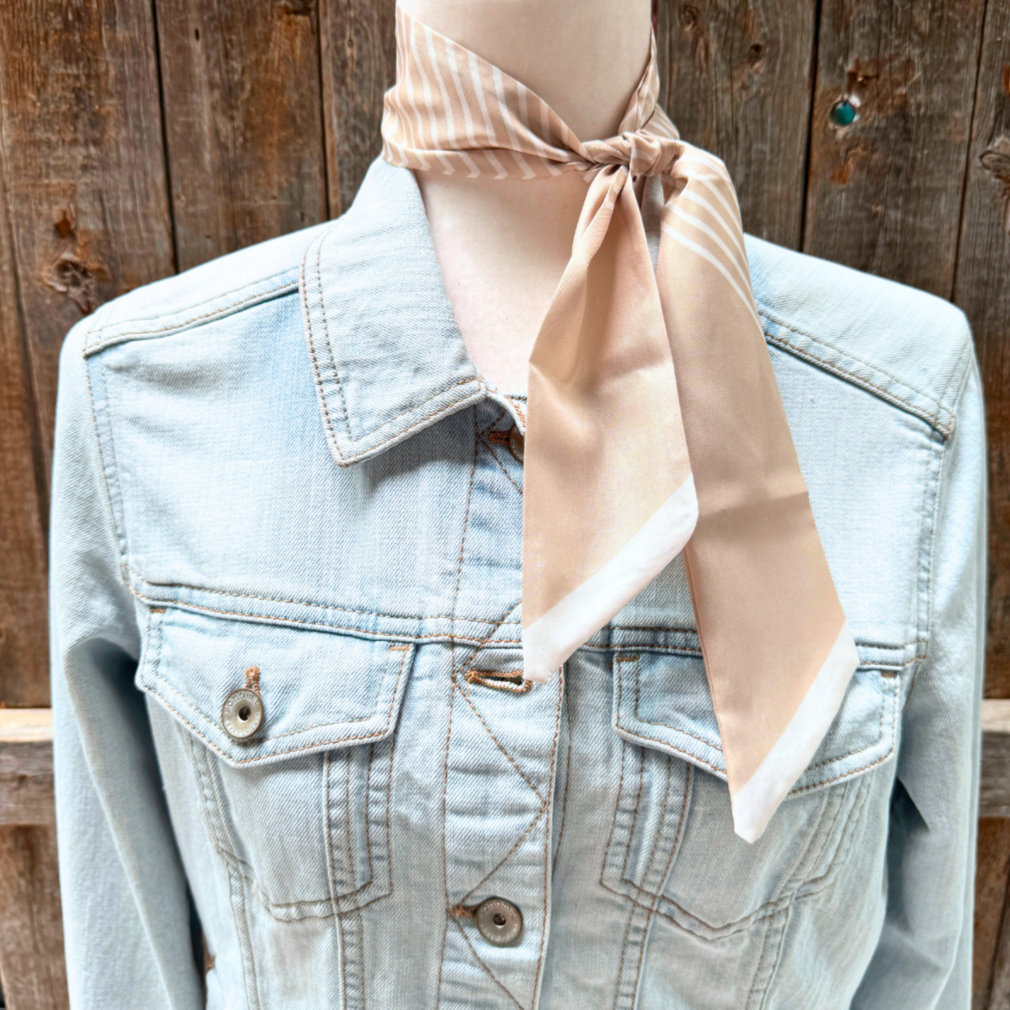 Palomino Lines Tan and Cream Twilly