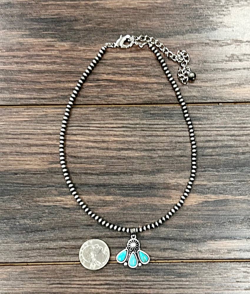 739413, Handmade Navajo Turquoise Necklace