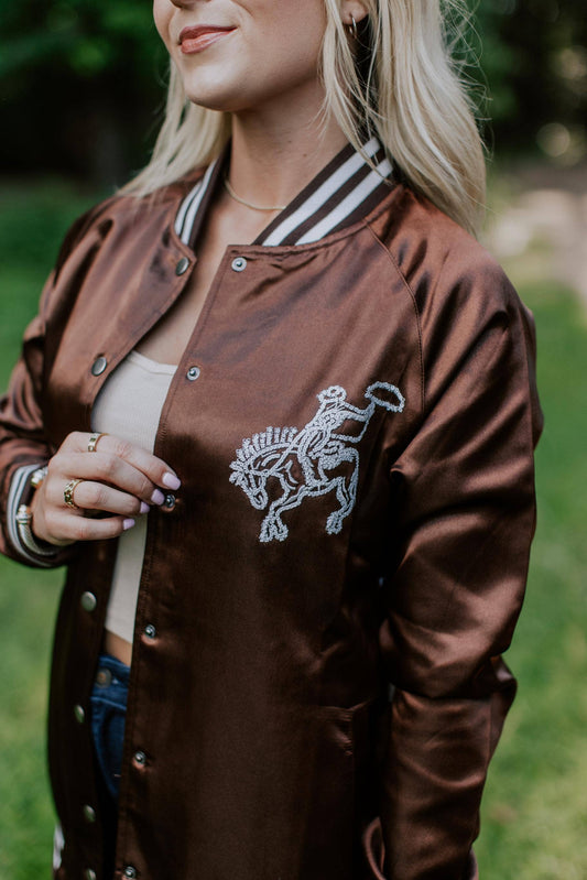 Honky Tonk Satin Bomber Jacket