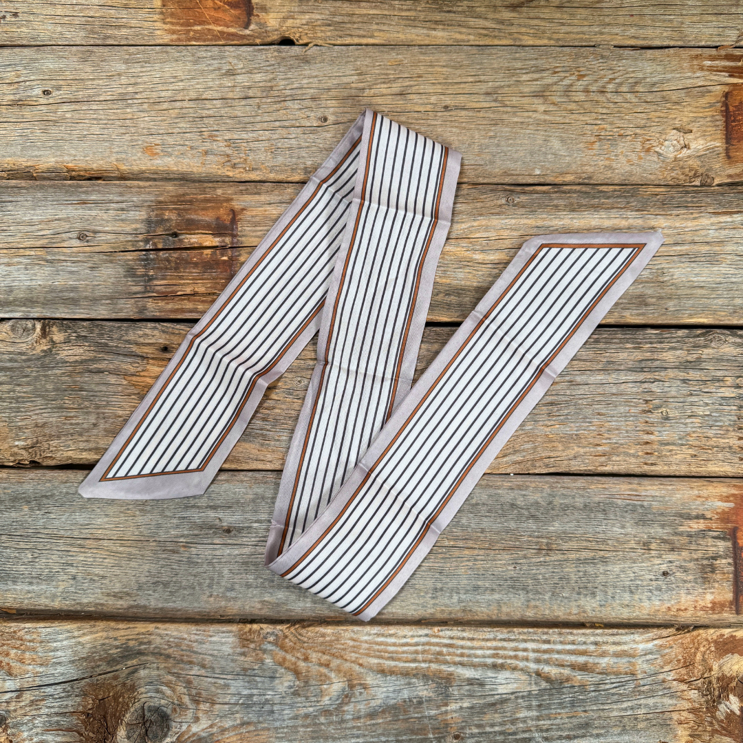 Cream and Brown stripped Twilly