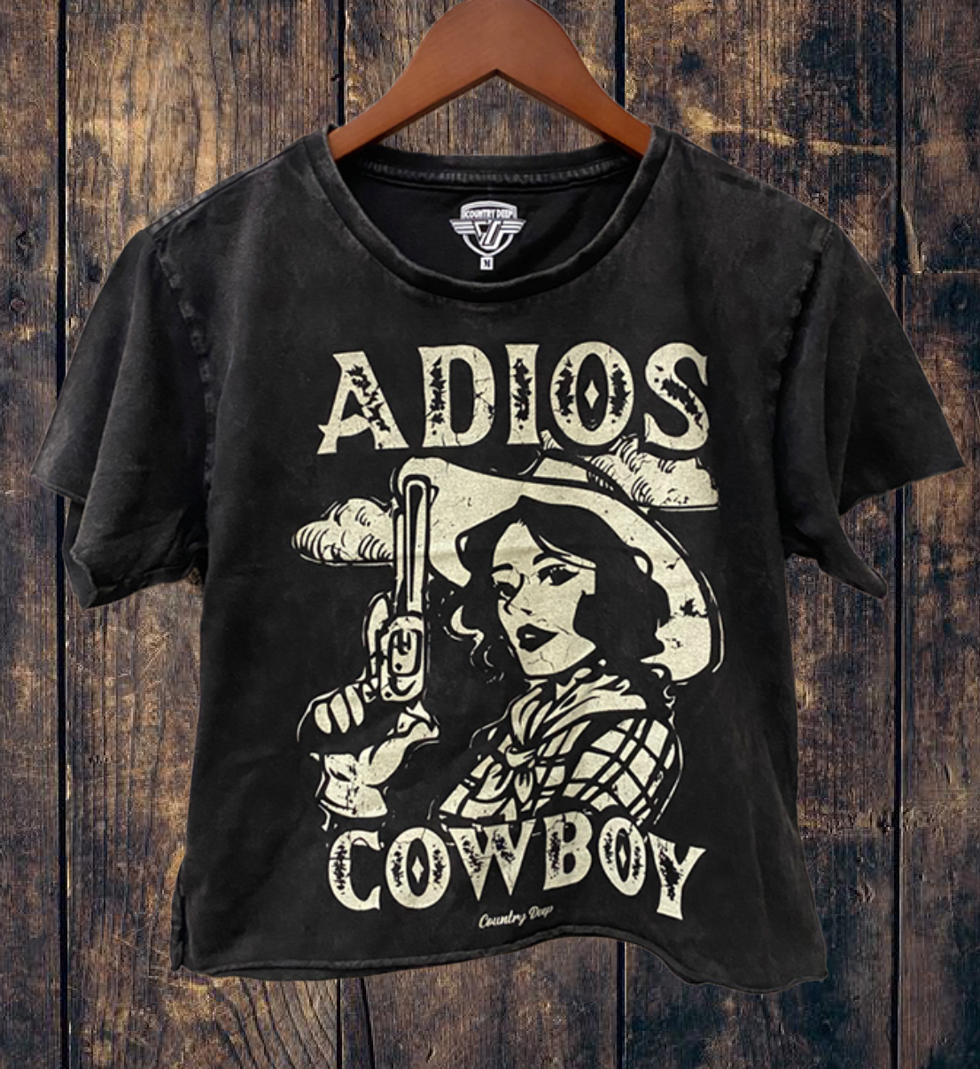 Adios Cowboy Cropped Tee