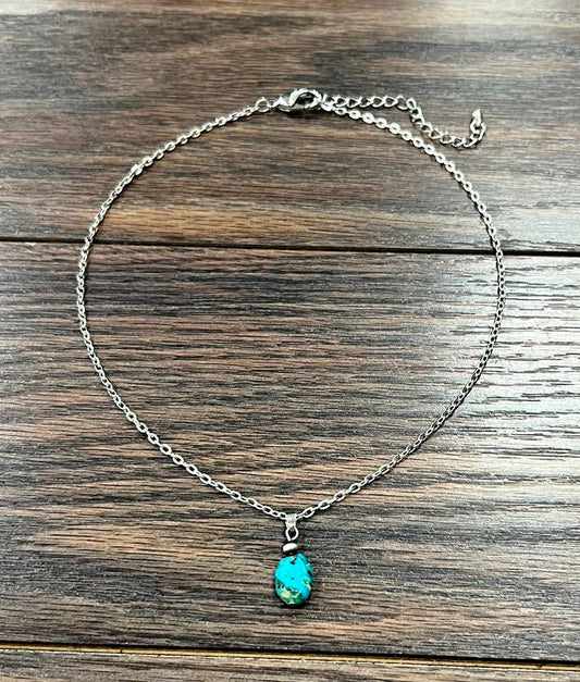 737431, 16" 12mm Oval Gemstone Necklace