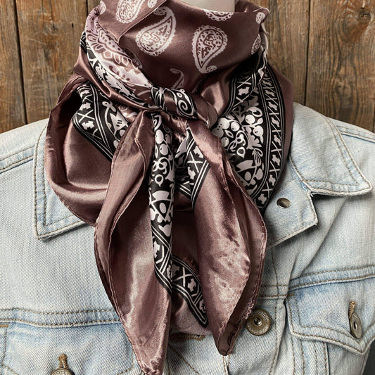 Coal Creek Brown and Black Paisley Wild Rag