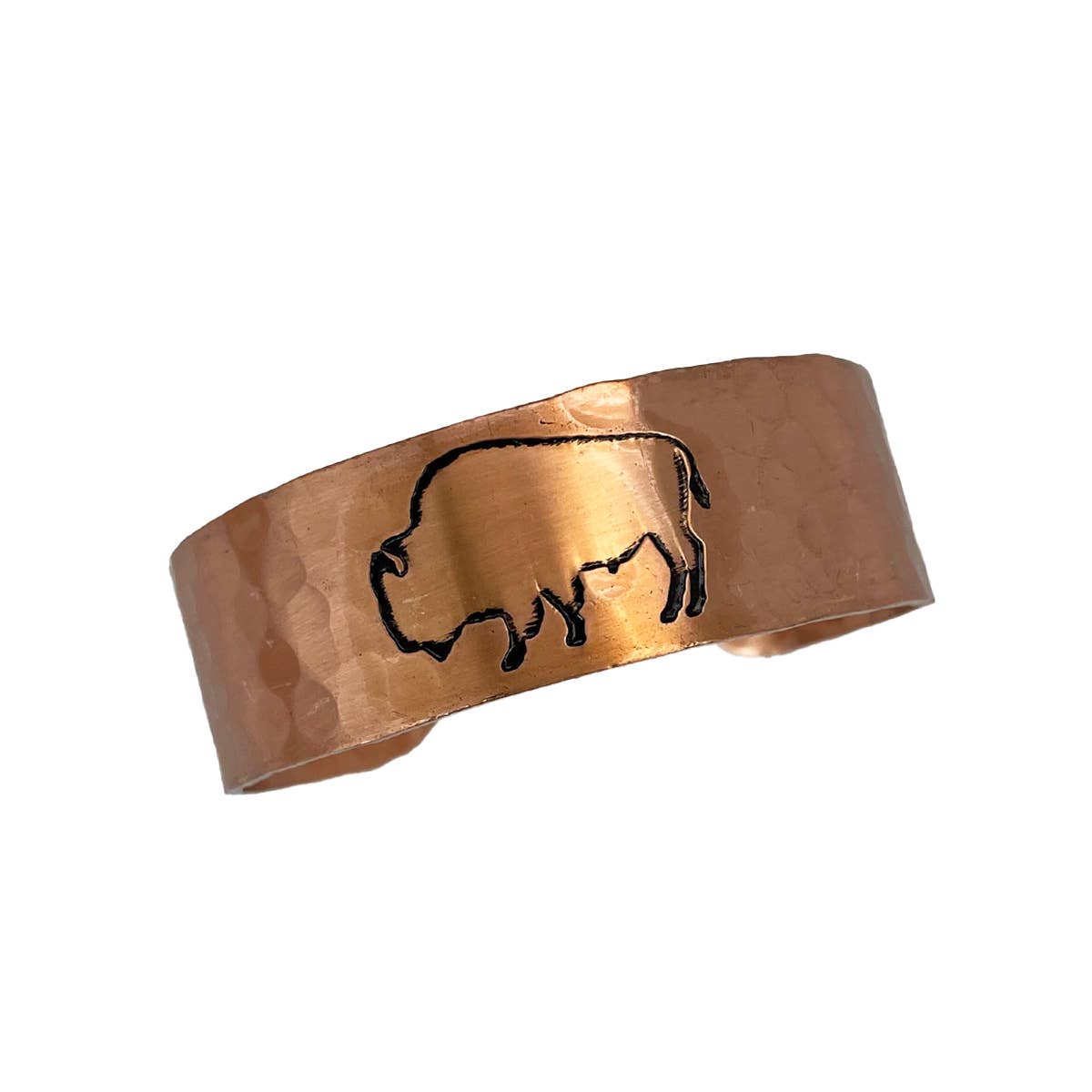 Etched Buffalo Copper Bracelet