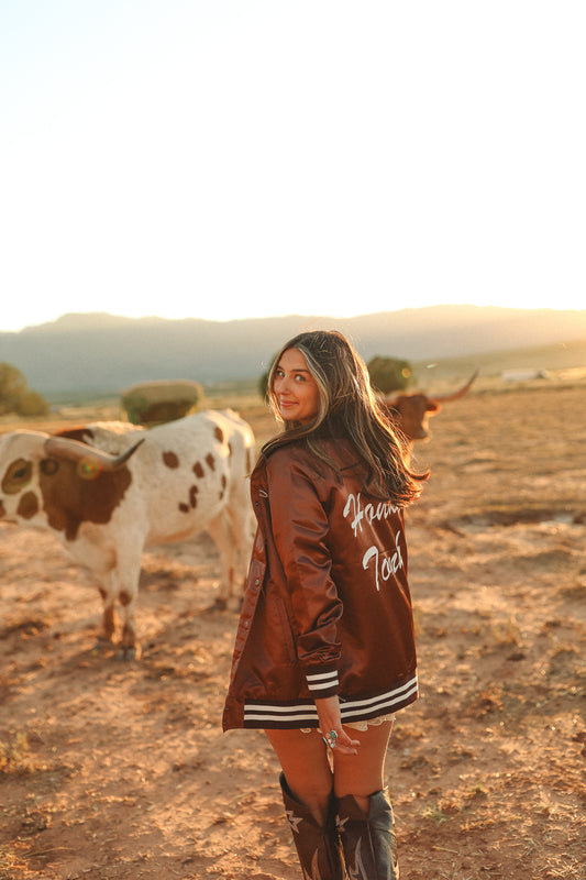 Honky Tonk Satin Bomber Jacket