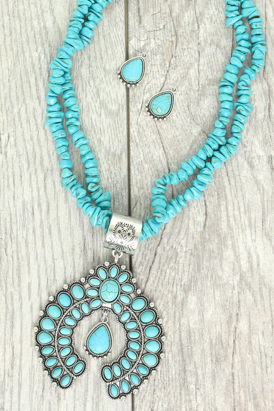 Western Darling Turquoise Necklace Set