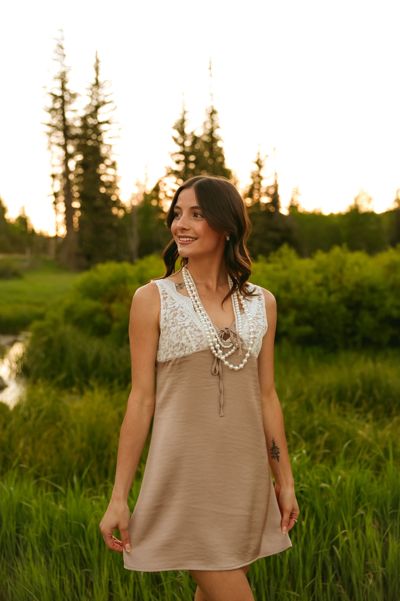Mocha Western Desert Romance Dress