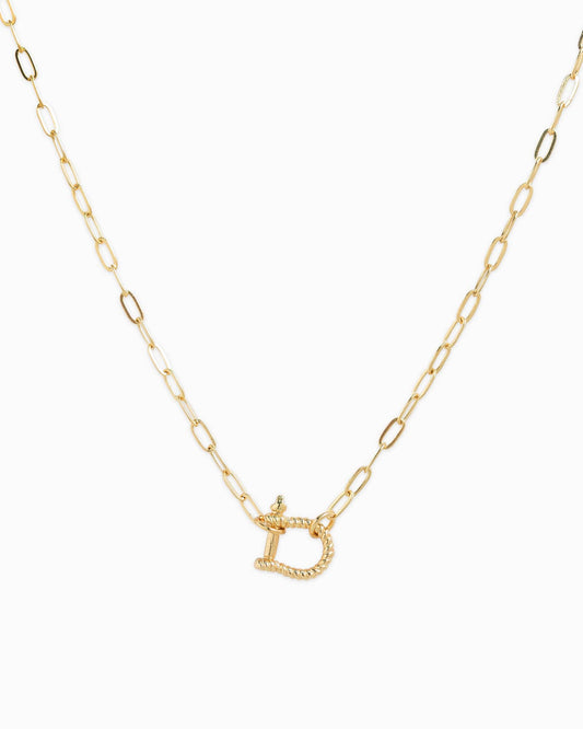 Mini Horsebit Rope Carabiner Pendant Necklace