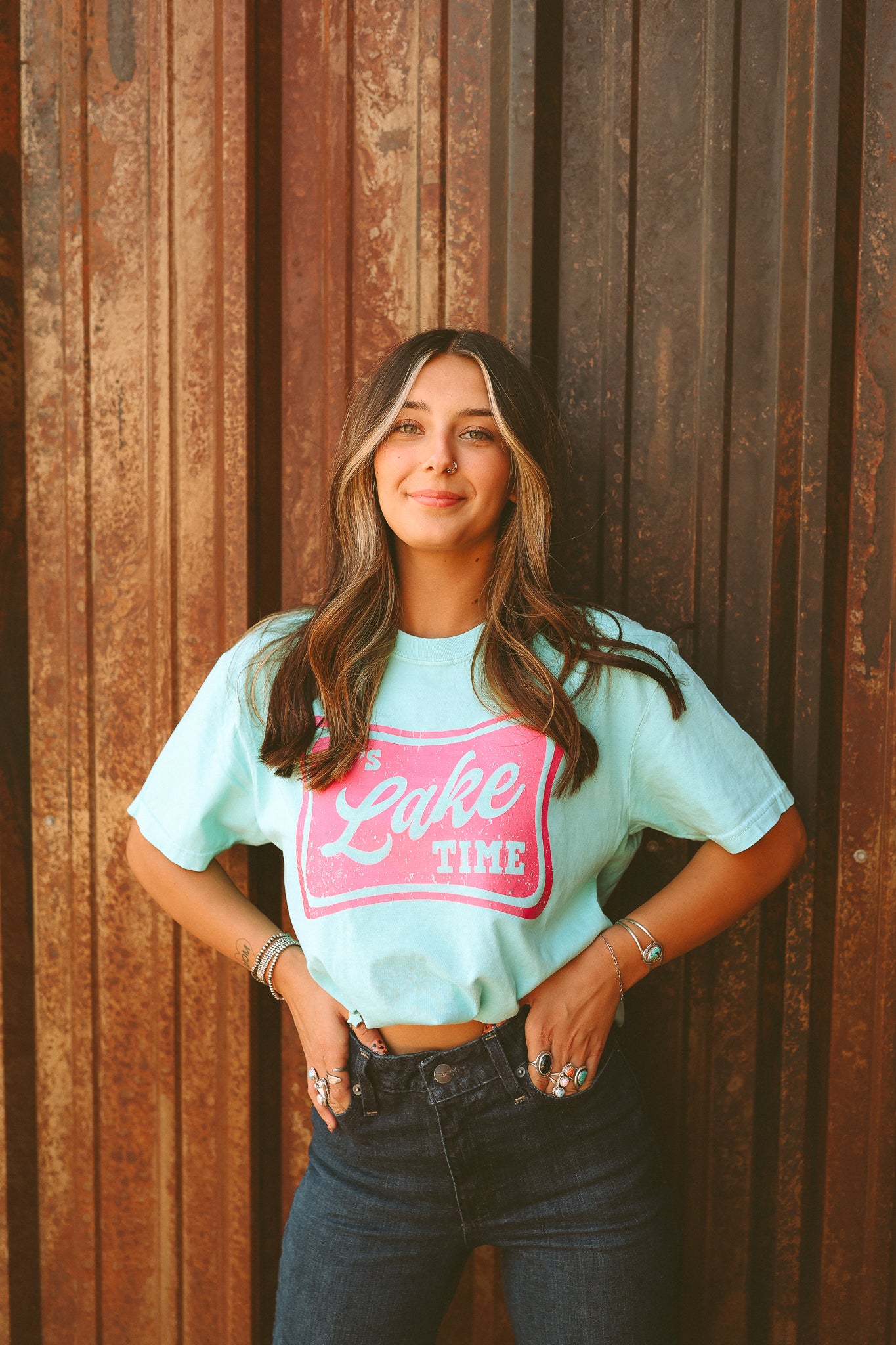 It's Lake Time - COMFORT COLOR - Chalky Mint & Pink