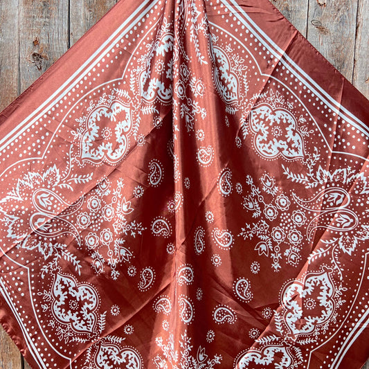 Copper Floral Paisley Wild Rag