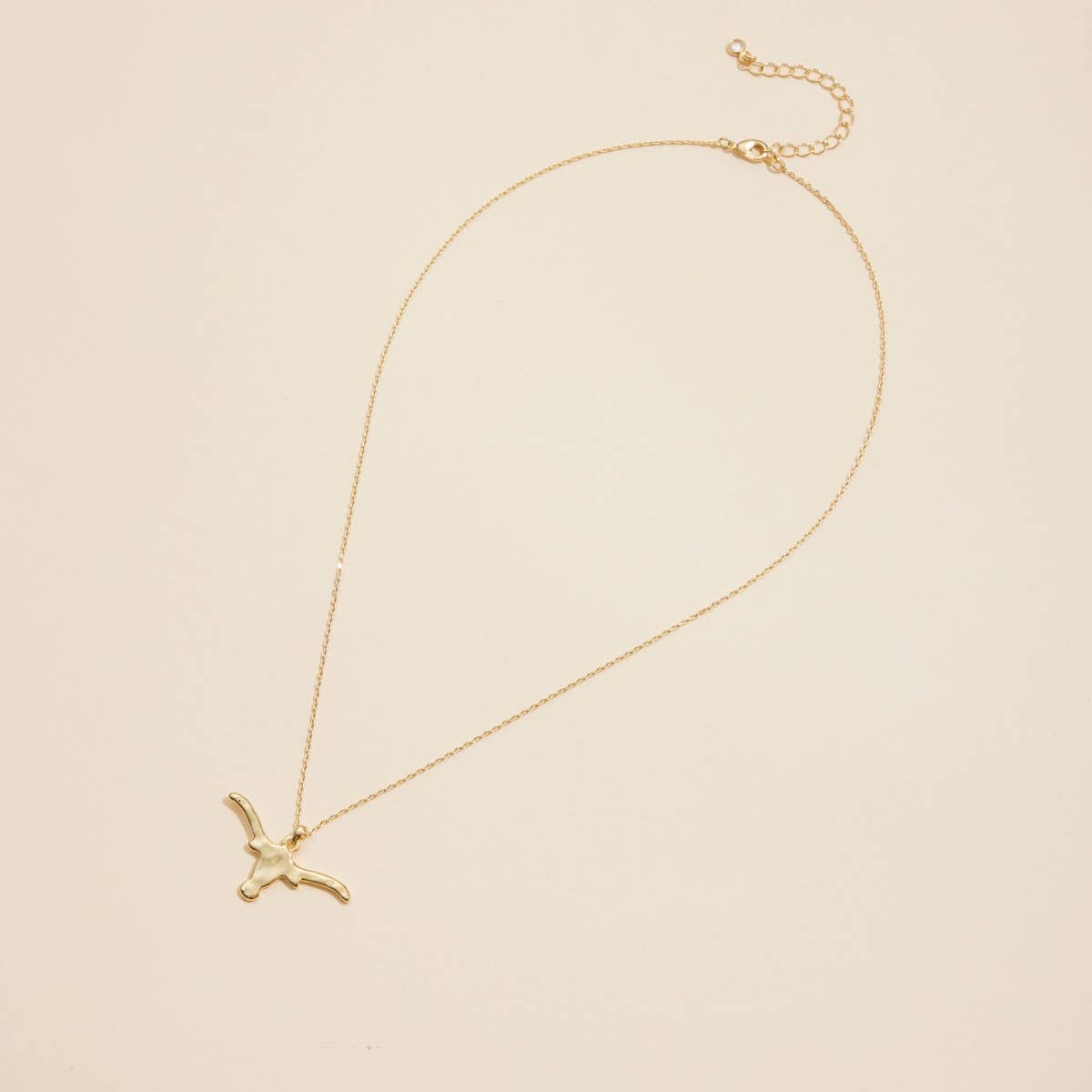 Longhorn Charm Gold Dip Short Necklace