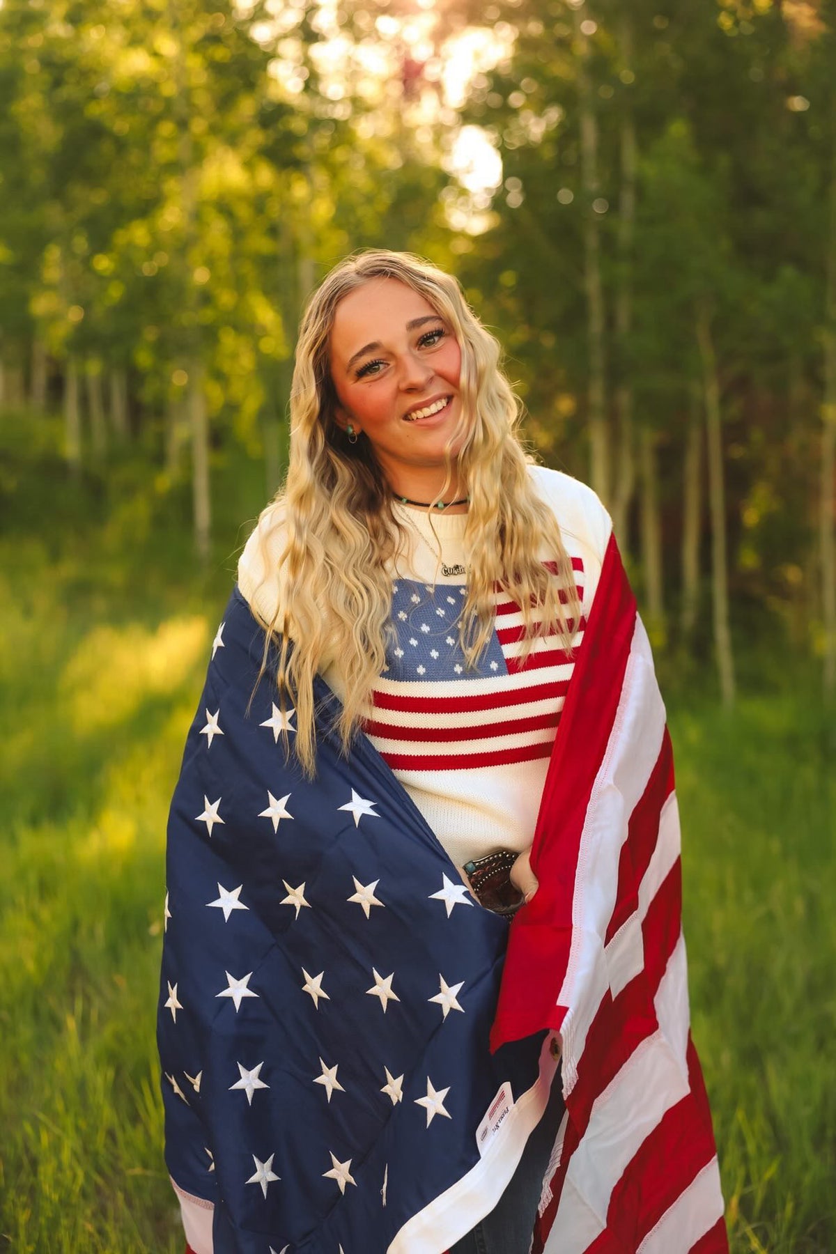Stars, Stripes and Summer Knit Top