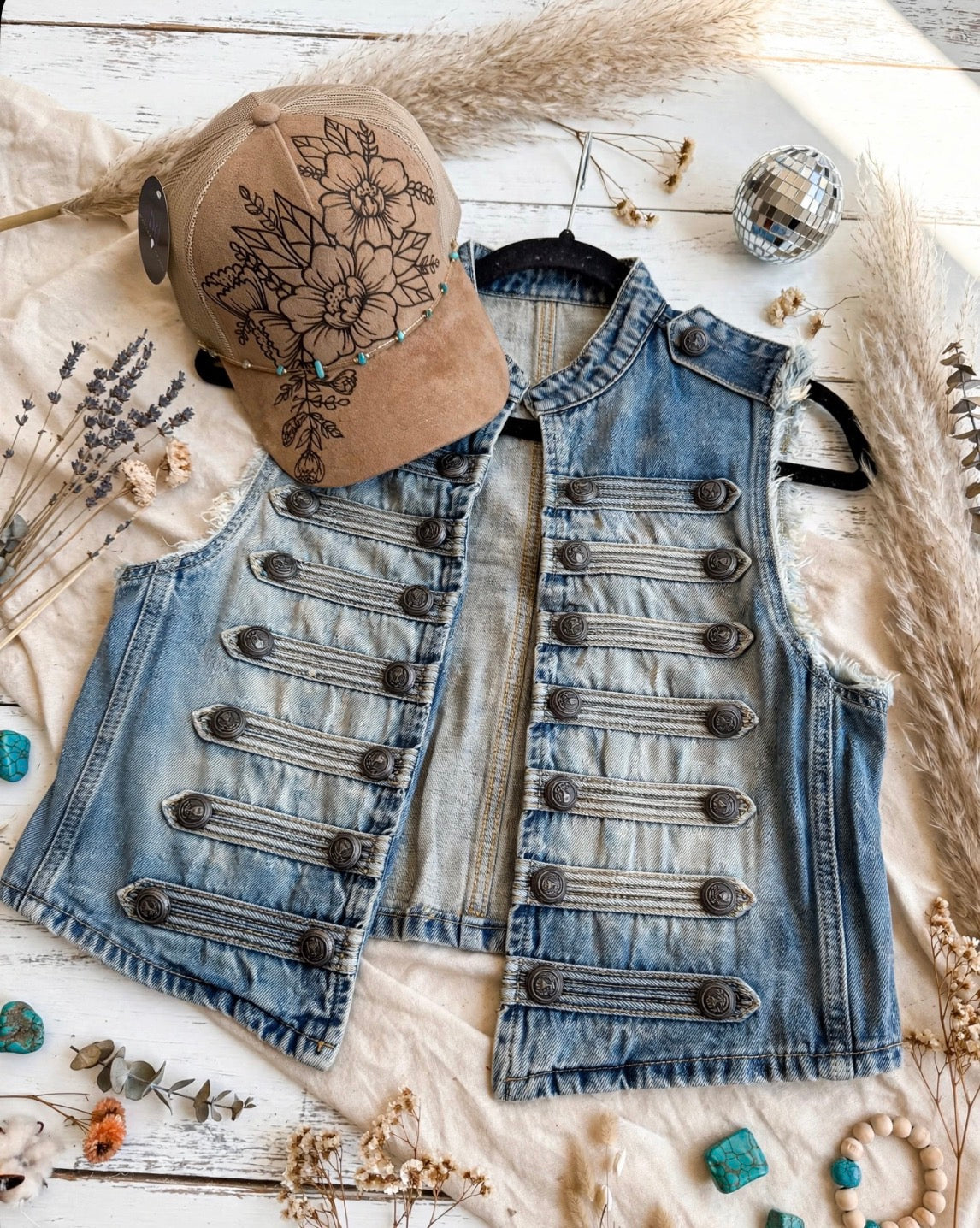 Luxury Sleeveless Denim Vest