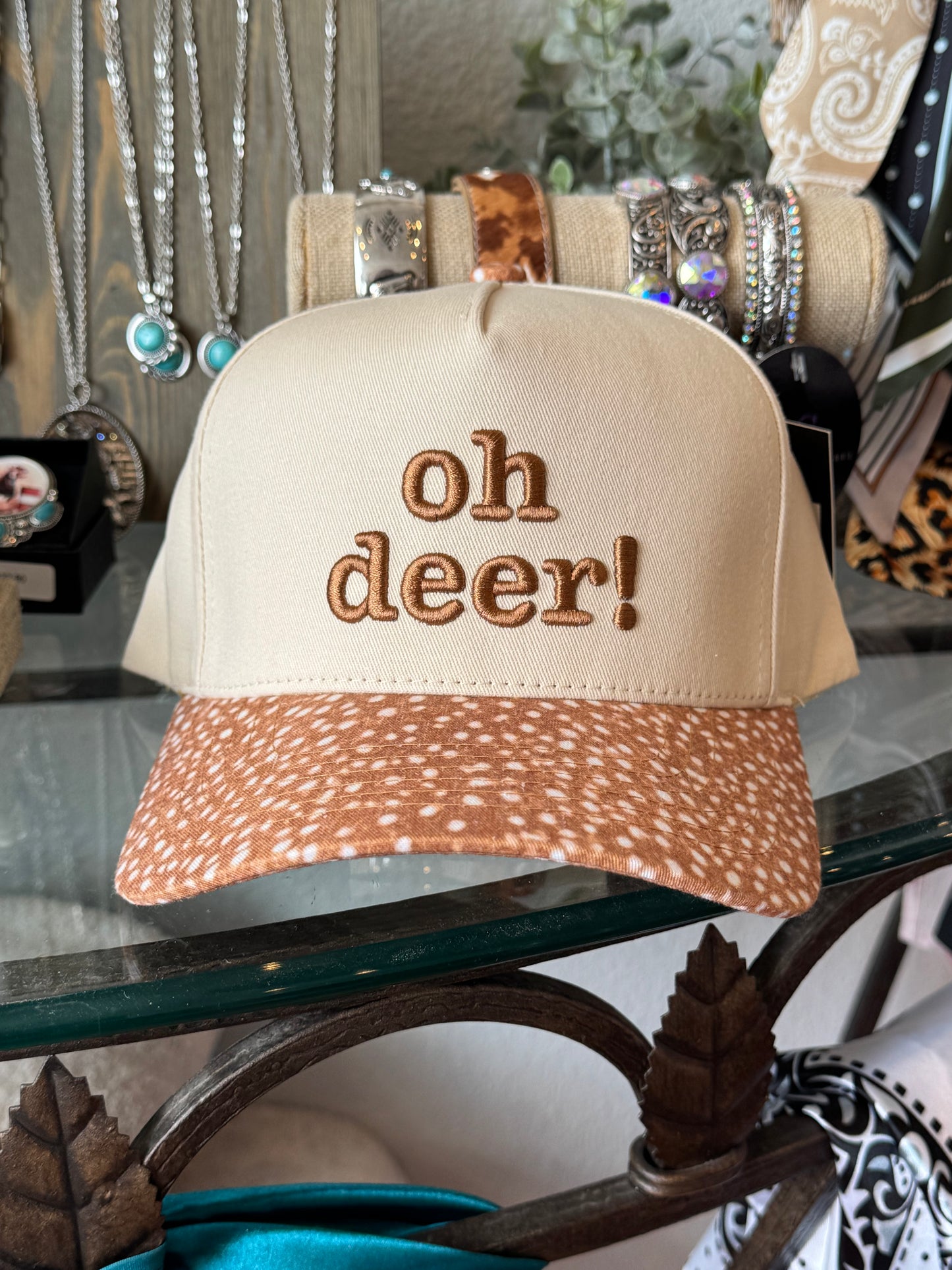 Outdoorsy and Adorable  "OH DEER" Trucker Hat