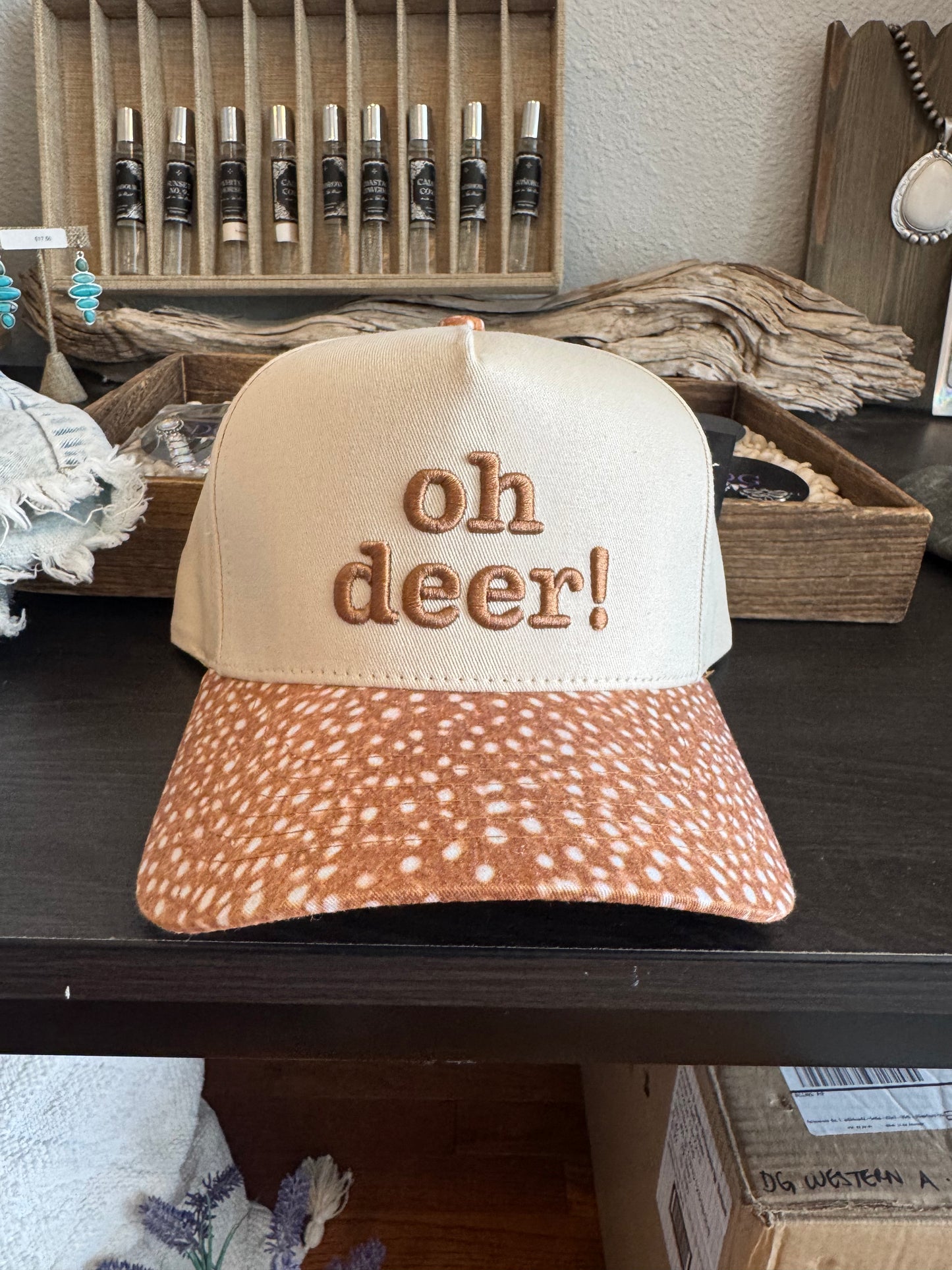 Outdoorsy and Adorable  "OH DEER" Trucker Hat