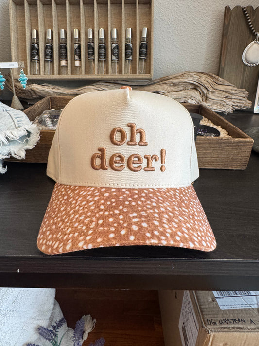 Outdoorsy and Adorable  "OH DEER" Trucker Hat