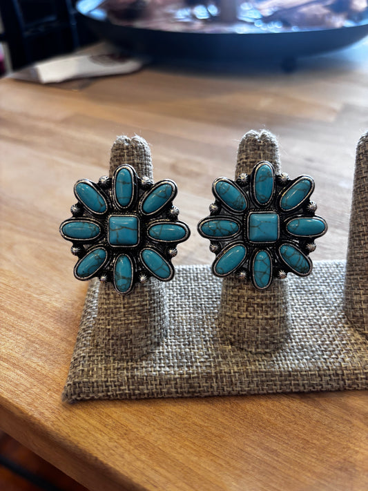 WESTERN CUFF RING: TURQUOISE