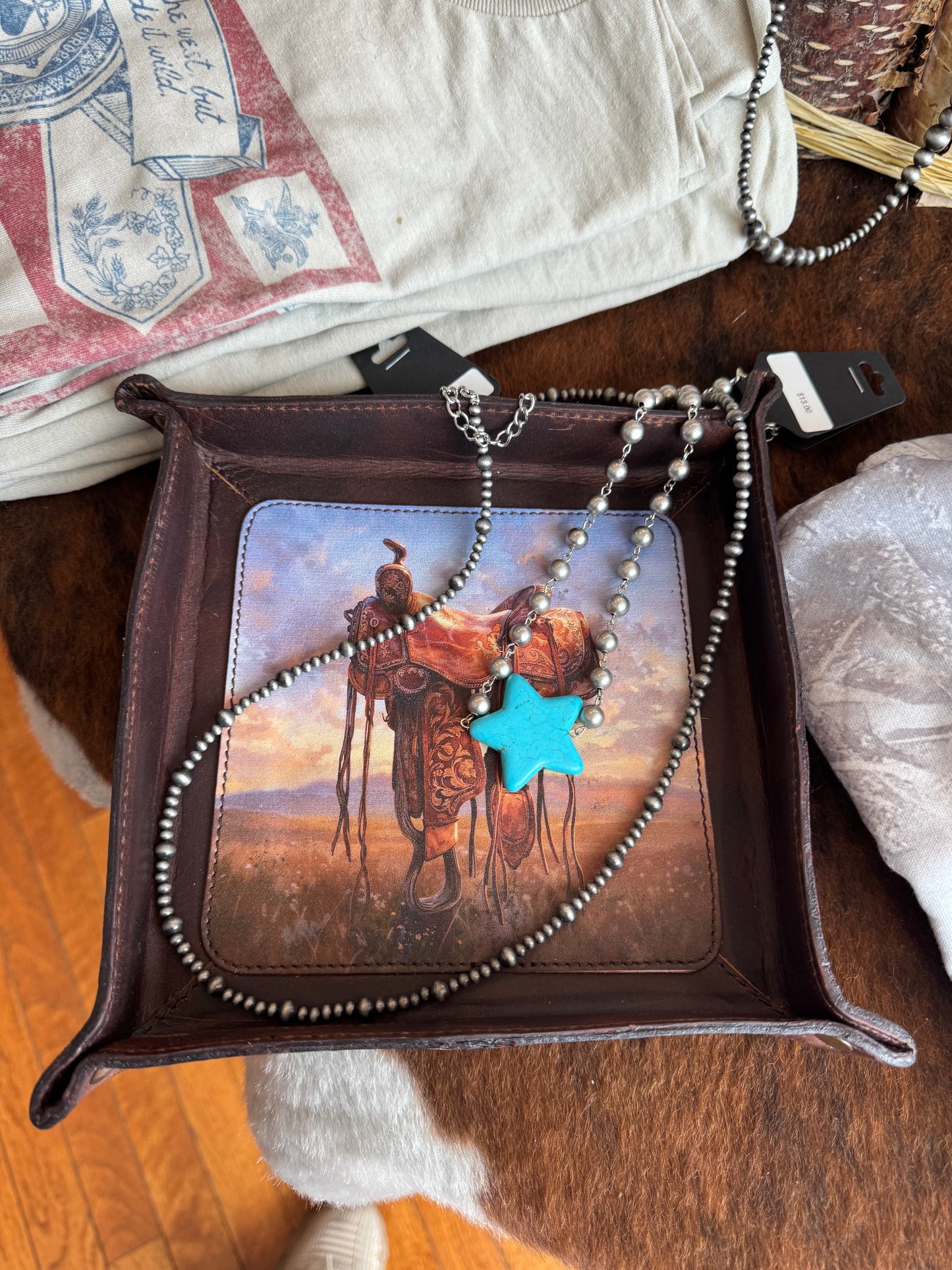 Saddle painted keepsake tray