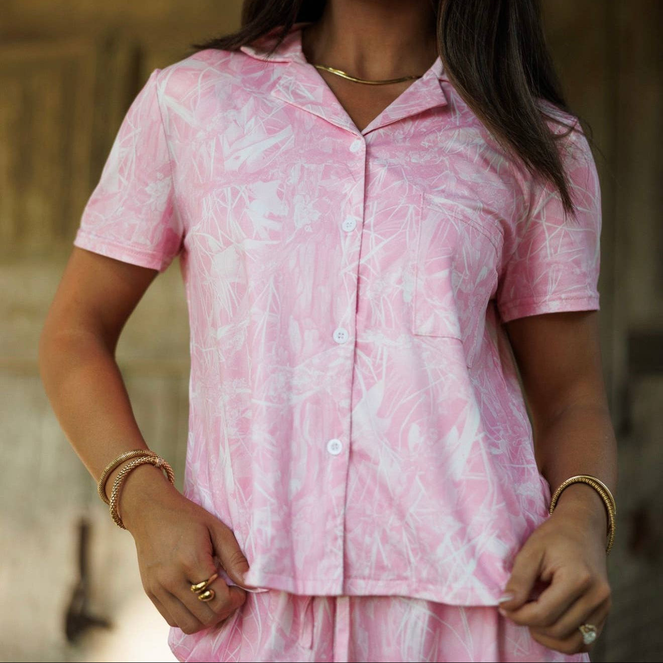 Pink Camo Pajama Set