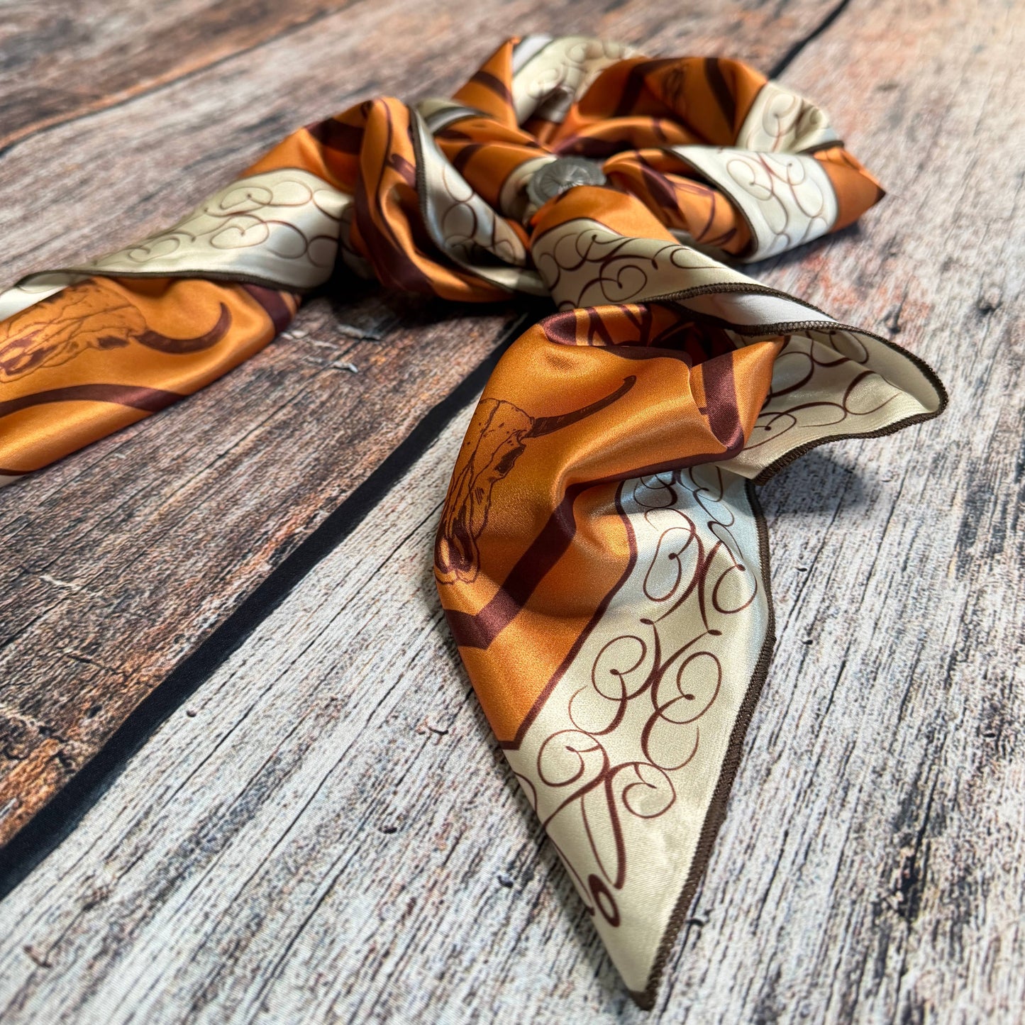 Wild West Rag: Orange, Ivory and Rust