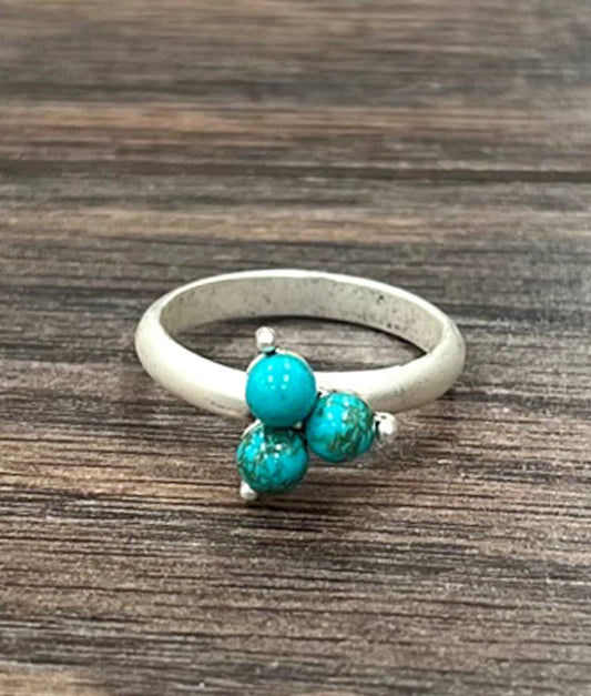 750447, 4mm Turquoise Adjustable Ring