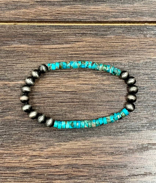 Rondelle Gemstone Stretch Bracelet