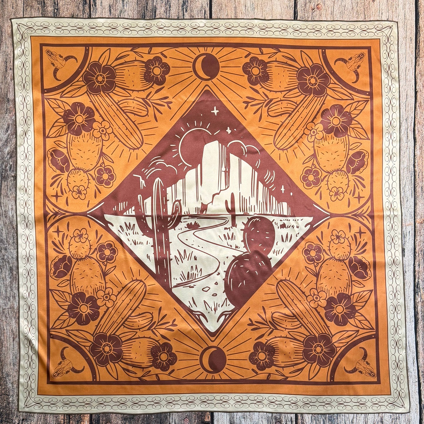 Wild West Rag: Orange, Ivory and Rust