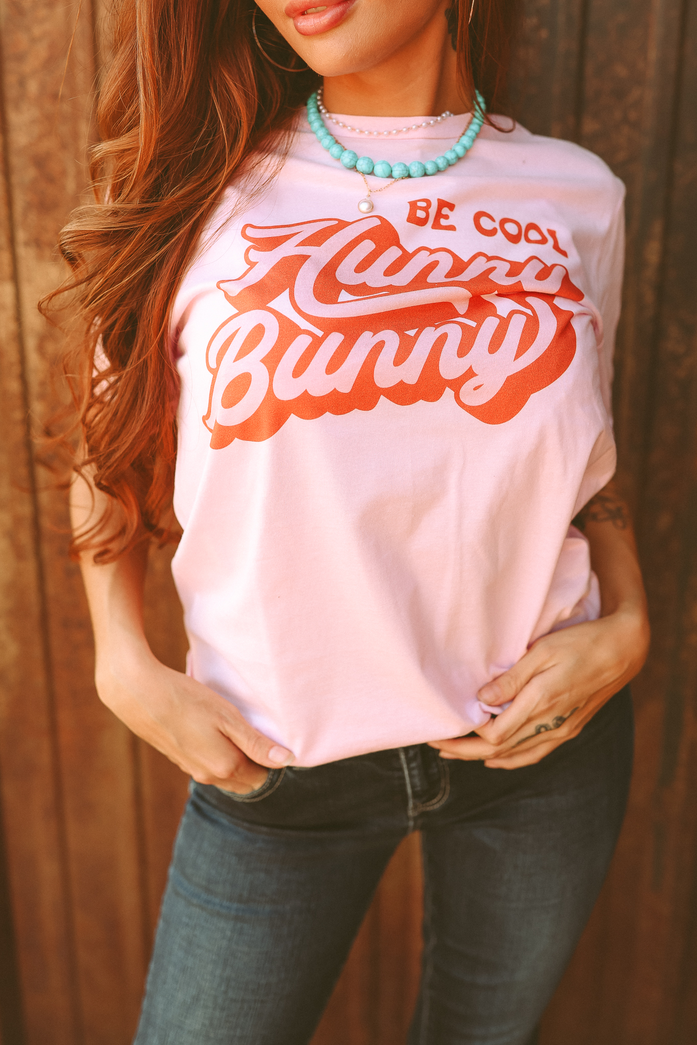 Be Cool Hunny Bunny - Cream Or Baby Pink