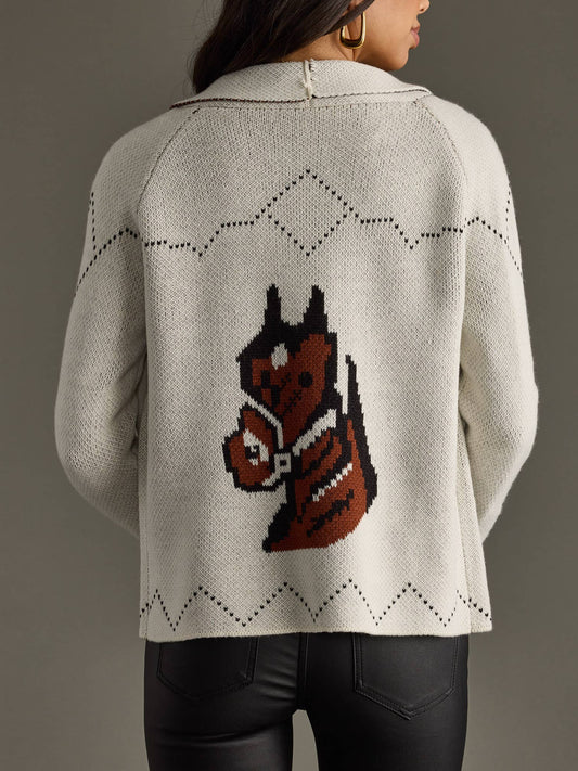 Ivory Horse Cardigan